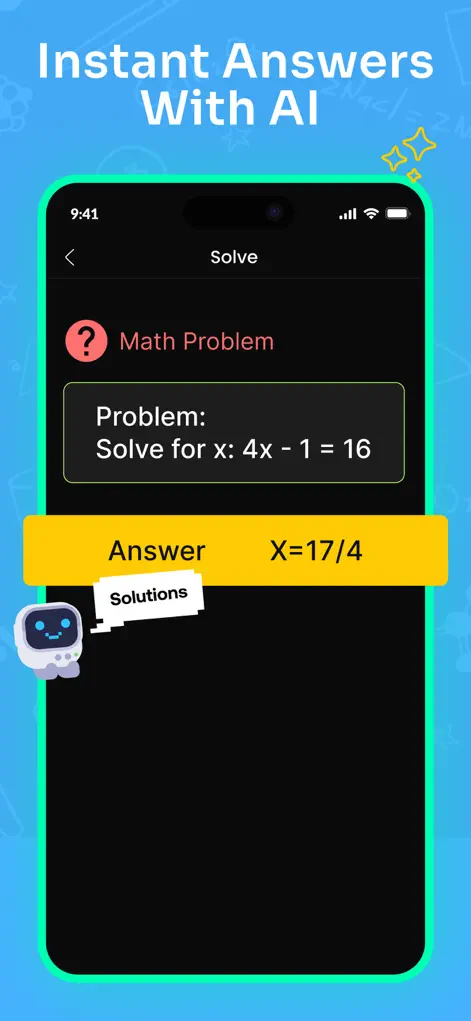 Instant AI answer to a complex math problem in Math Solver